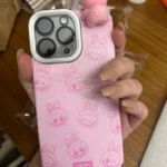 Silicone Suede Labubu Phone Case For Iphone 11 12 13 14 15 16pro Max Plus 16pro 15pro Diy Soft Brown Cover Coque Fall Prevention photo review