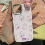 2025 New Ins Cartoon Cute 3d Labubu Handheld Rope Phone 16 Promax Phone Case For iphone 15 14 13 12 11 Pro Max Anti Fall Cover photo review