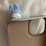 Silicone Suede Labubu Phone Case For Iphone 11 12 13 14 15 16pro Max Plus 16pro 15pro Diy Soft Brown Cover Coque Fall Prevention photo review