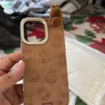 Silicone Suede Labubu Phone Case For Iphone 11 12 13 14 15 16pro Max Plus 16pro 15pro Diy Soft Brown Cover Coque Fall Prevention photo review