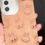 Silicone Suede Labubu Phone Case For Iphone 11 12 13 14 15 16pro Max Plus 16pro 15pro Diy Soft Brown Cover Coque Fall Prevention photo review