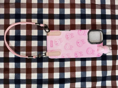 2025 New Ins Cartoon Cute 3d Labubu Handheld Rope Phone 16 Promax Phone Case For iphone 15 14 13 12 11 Pro Max Anti Fall Cover photo review