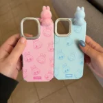 Silicone Suede Labubu Phone Case For Iphone 11 12 13 14 15 16pro Max Plus 16pro 15pro Diy Soft Brown Cover Coque Fall Prevention photo review