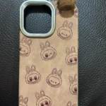 Silicone Suede Labubu Phone Case For Iphone 11 12 13 14 15 16pro Max Plus 16pro 15pro Diy Soft Brown Cover Coque Fall Prevention photo review