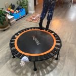 40/48 Foldable Mini Trampoline Load 330lbs. Portable Exercise Rebounder with Durable Bungee Band. Fitness Trampoline for Adults and Kids photo review