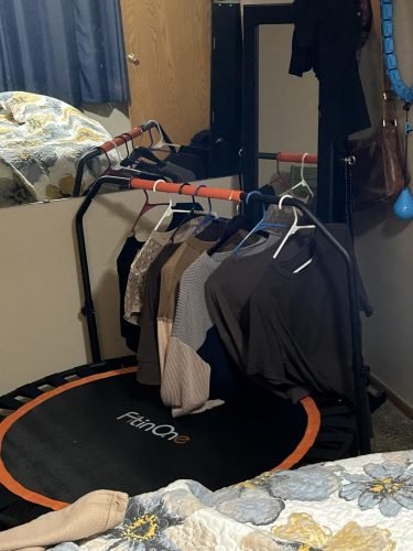 40/48 Foldable Mini Trampoline Load 330lbs. Portable Exercise Rebounder with Durable Bungee Band. Fitness Trampoline for Adults and Kids photo review